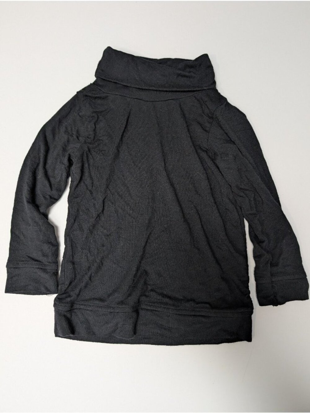 Kate Quinn Modal Cowl Neck Long Sleeve Tee Black 18-24 Months
